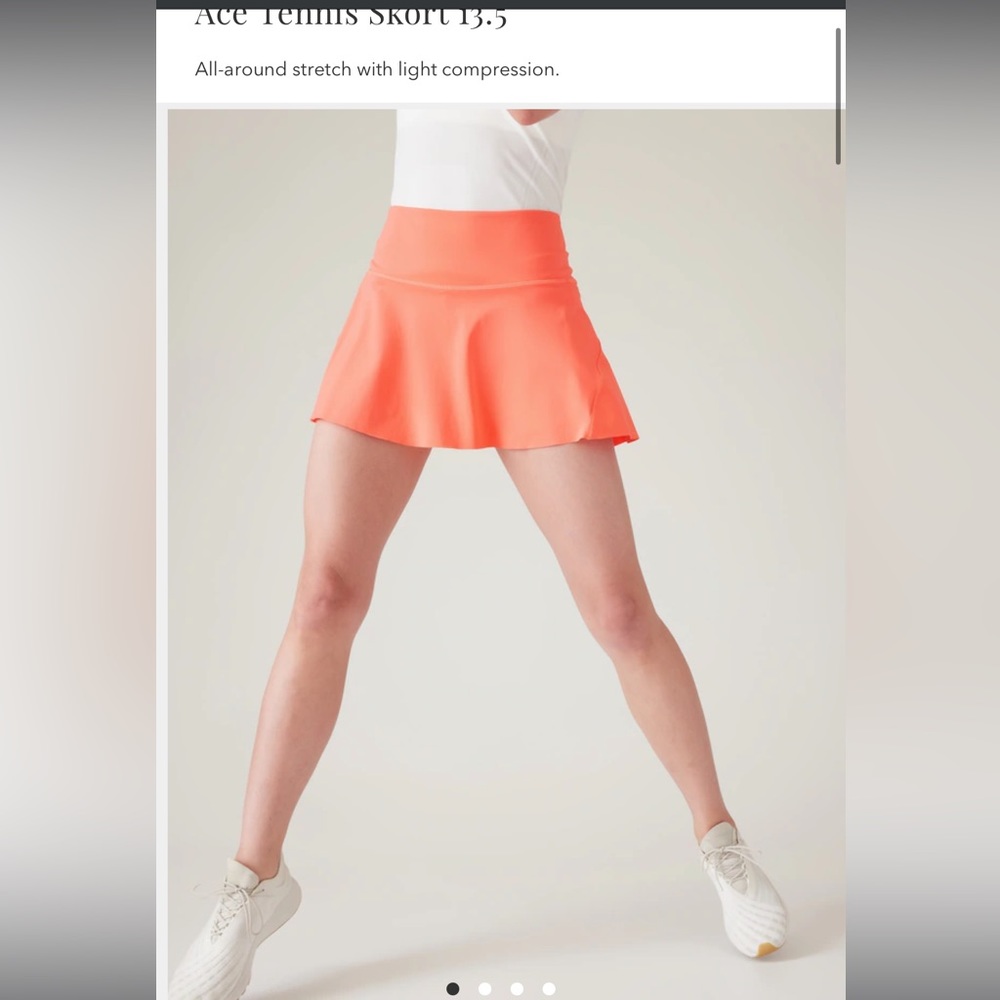 Athleta Ace tennis skort 13.5 / sunset glow